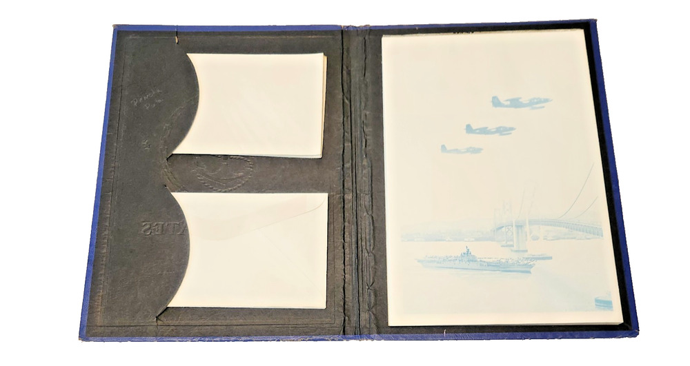 1950's USN Navy Aircraft Battleship Stationery Paper Booklet by Crest Craft